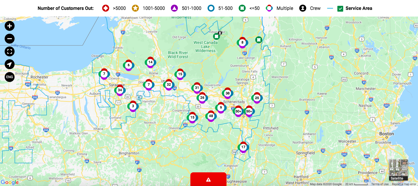 national grid ny outage map