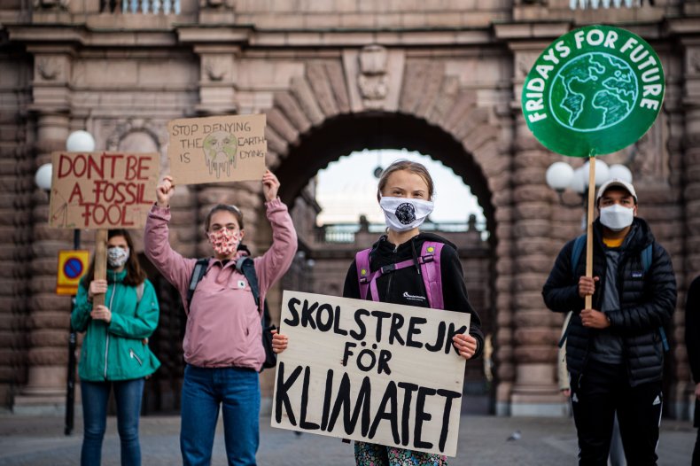 Getty Images Greta Thunberg Protest Swedish Parliament