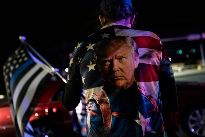 Donald Trump Supporter Outside Walter Reed