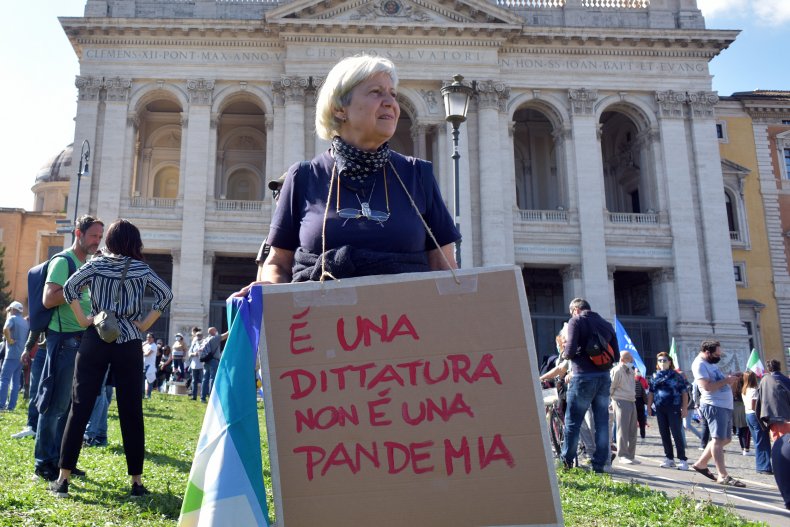 COVID Denier Protest Rome