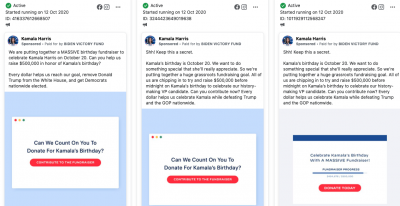 Kamala Harris Facebook advertising Kamala Harris Facebook advertising