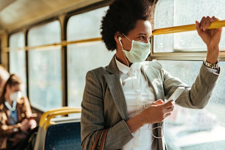 mask, bus, stock, getty