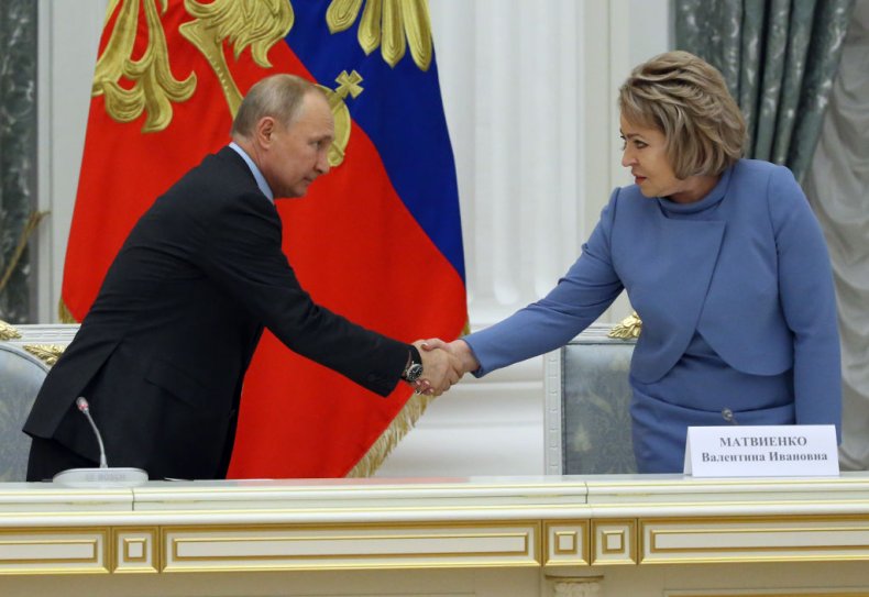 Putin and Matviyenko Putin and Matviyenko