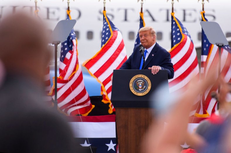 Trump Speaks During a Campaign Rally