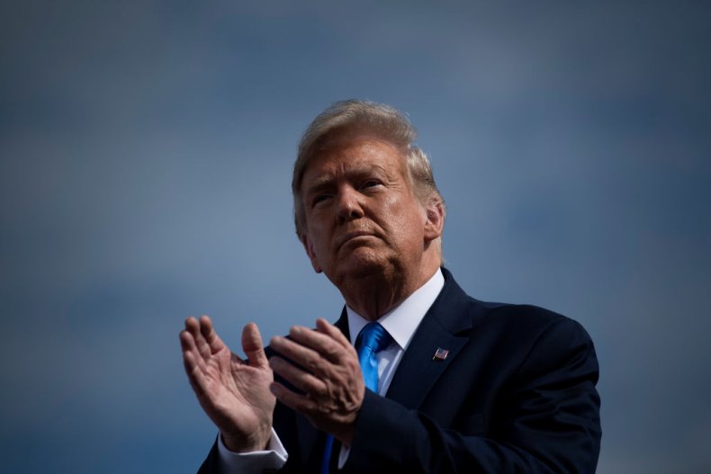 President Donald Trump in Greenville, North Carolina