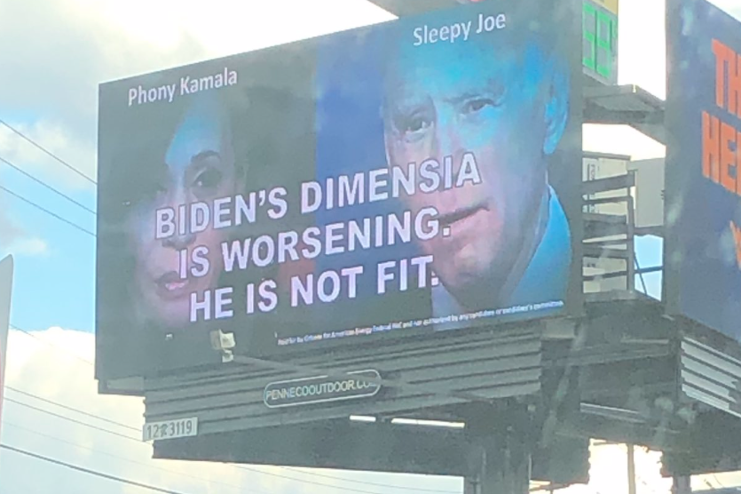 Pennsylvania Billboard Claims Joe Biden Has Dementia, Spells It Wildly Wrong thumbnail
