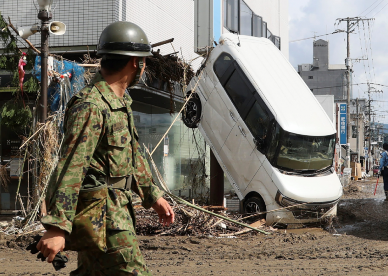 Floods and landslides in Japan