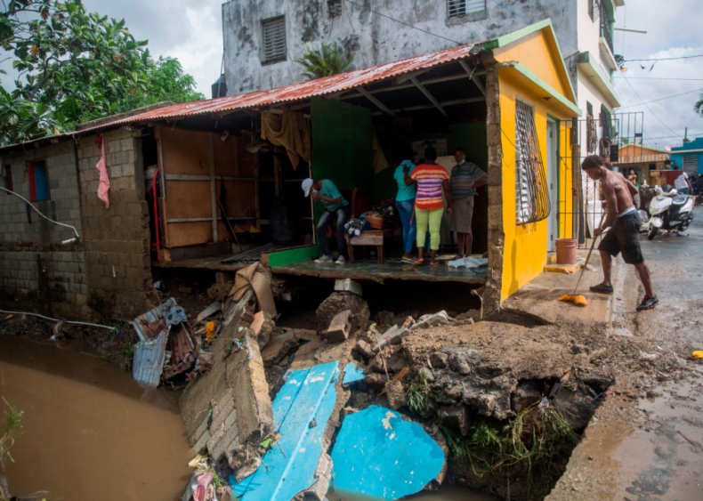 Tropical storm Isaias in Dominican Republic