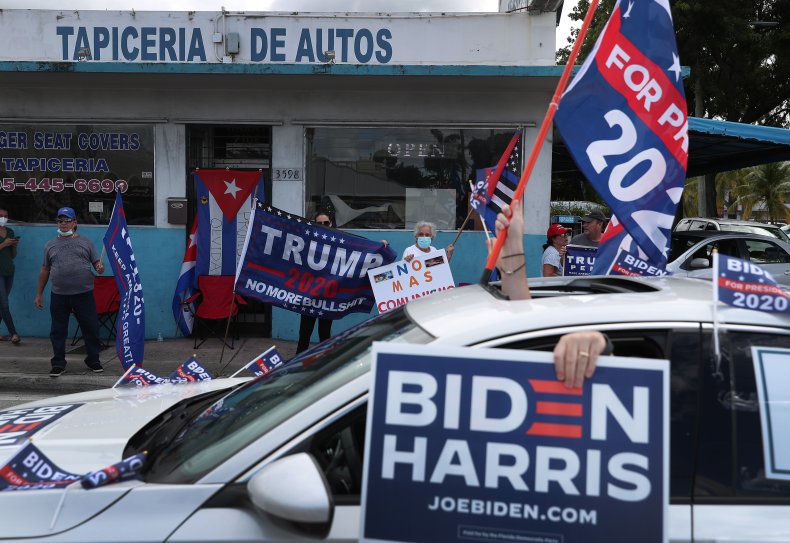 Trump Biden Florida parade