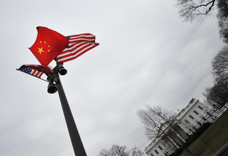 china, us, flags, white, house, washington
