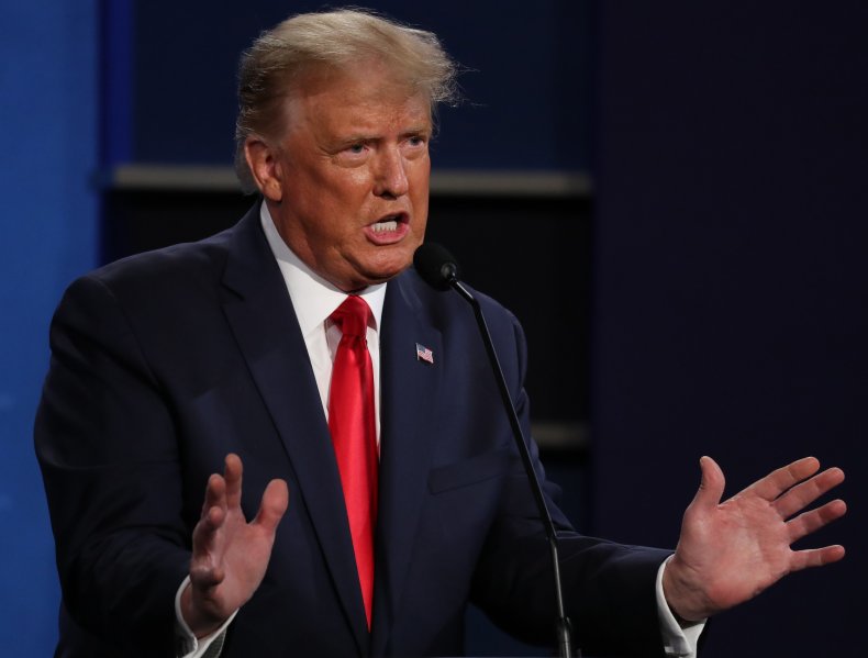 donald trump, presidential debate, 2020 election, getty