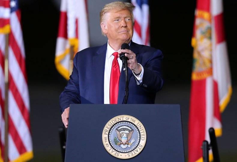 Trump Speaks at a Rally in Florida