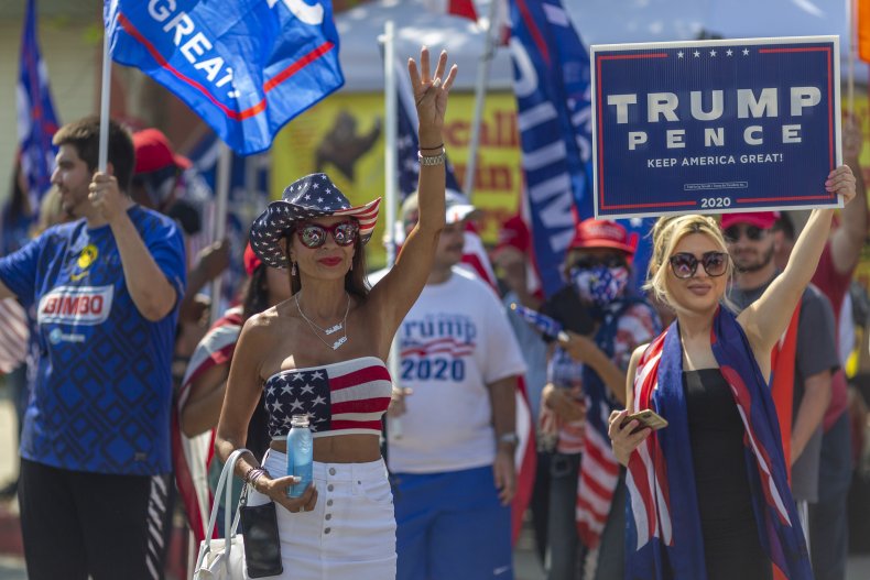 Donald Trump supporters rally California 2020