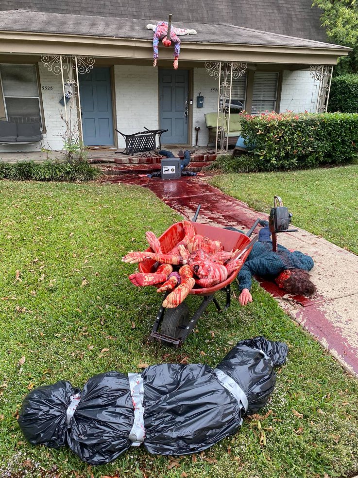 halloween display police
