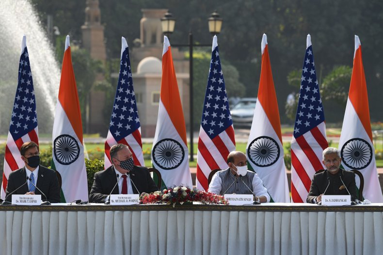 esper, pompeo, singh, jaishankar, india, us