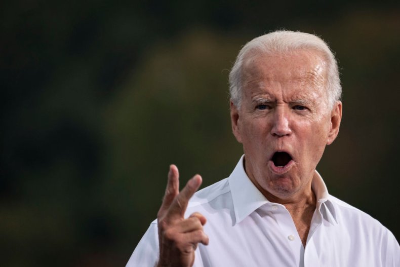Biden Speaks During a Drive-in Campaign Rally