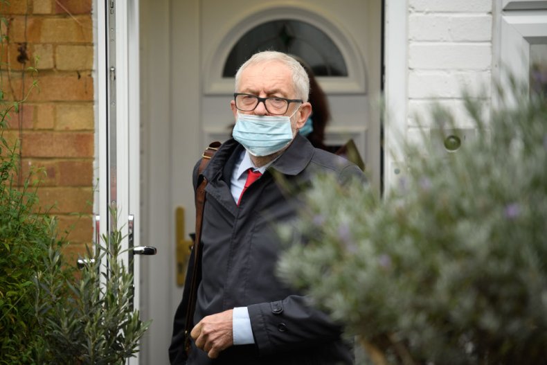 Jeremy Corbyn at home before EHRC report