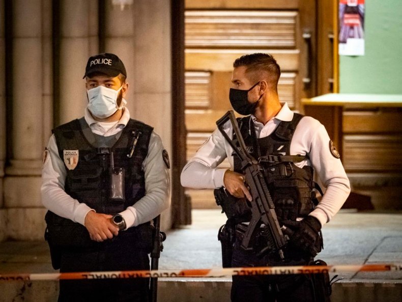 Police patrol in Nice
