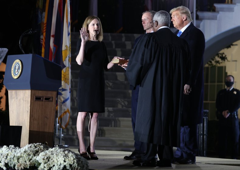 Justice Amy Coney Barrett sworn in by