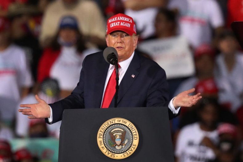 President Donald Trump Makes a Campaign Stop