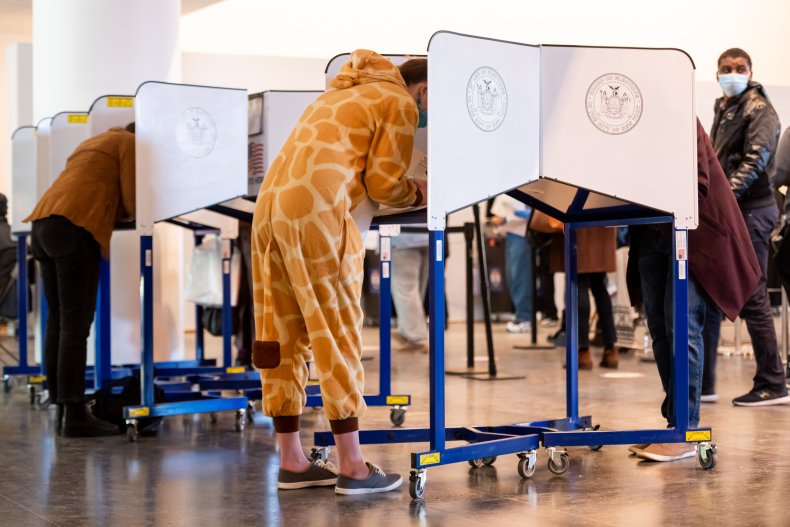 Getty Images New York Voting Booth