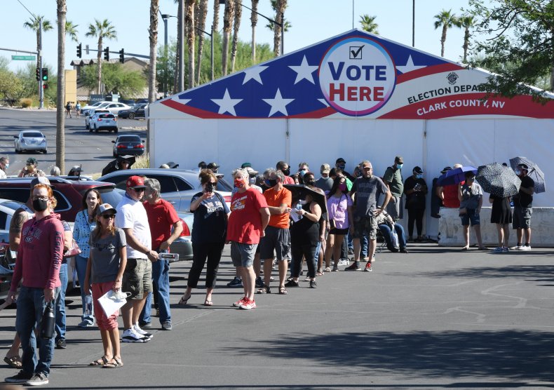 nevada early voting line october 2020