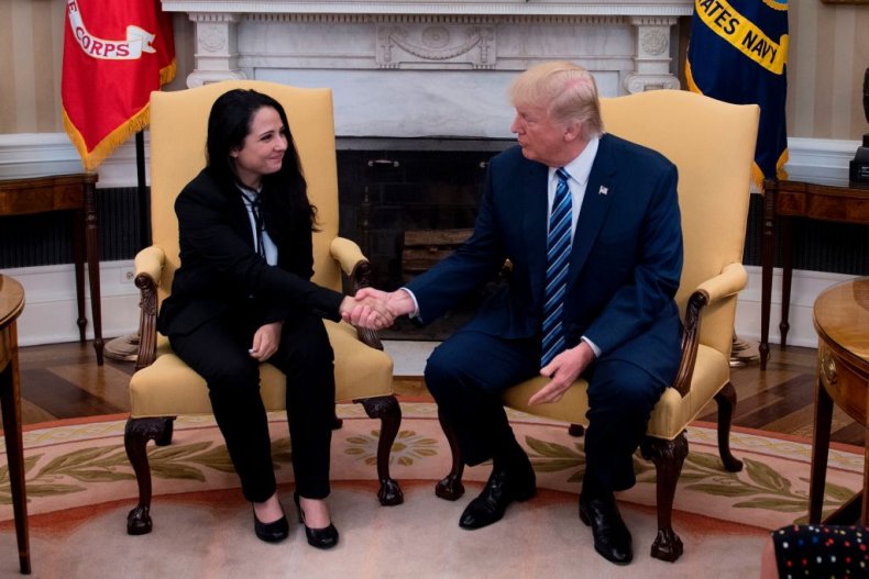 Aya Hijazi with Donald Trump