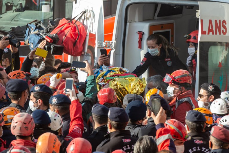Ayda Gezgin was pulled from rubble Izmir