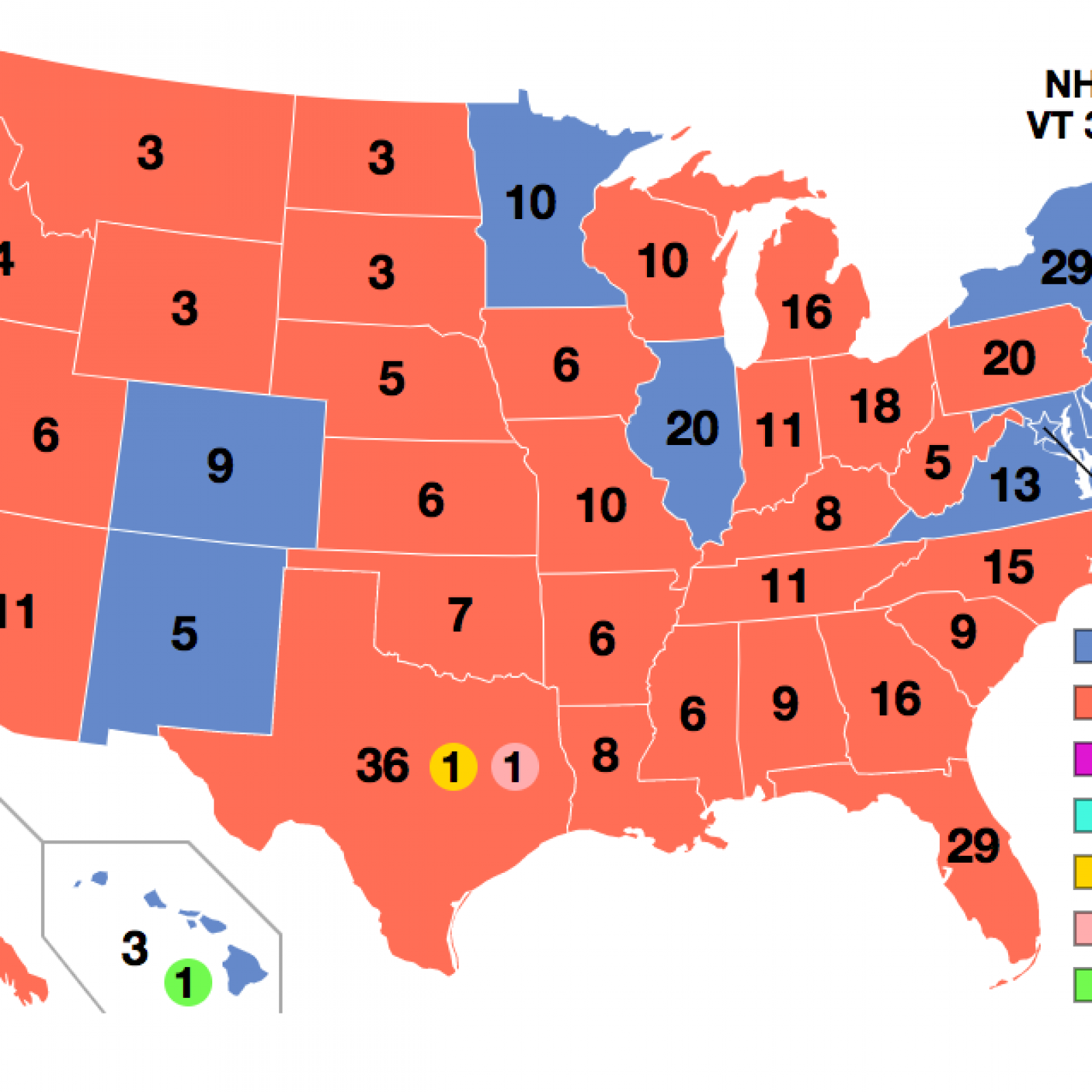 Electoral College By State Map The Table Provides A List Of U S