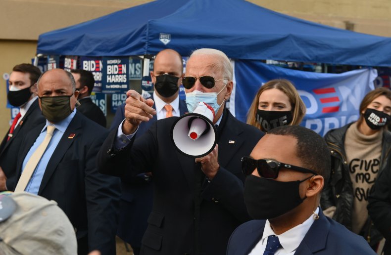 joe biden election day canvas philadelphia pennsylvania