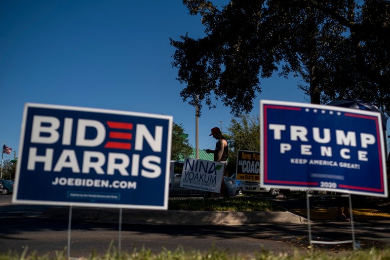 Trump and Biden Florida Signs