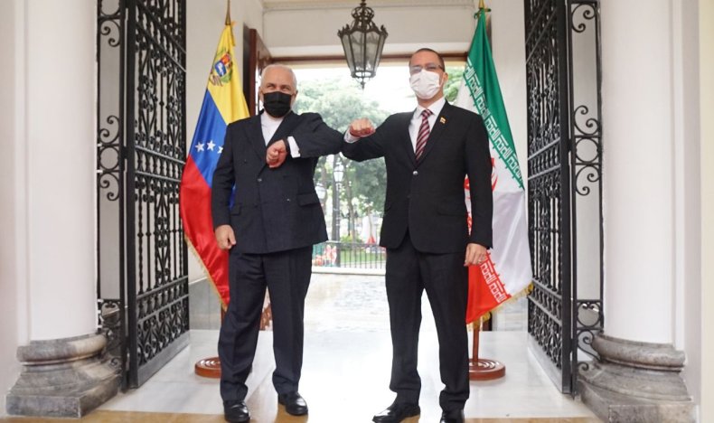 iran, zarif, venezuela, arreaza, meeting, caracas