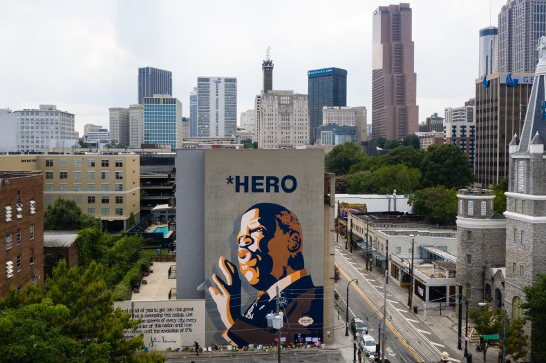 John Lewis Georgia mural July 2020
