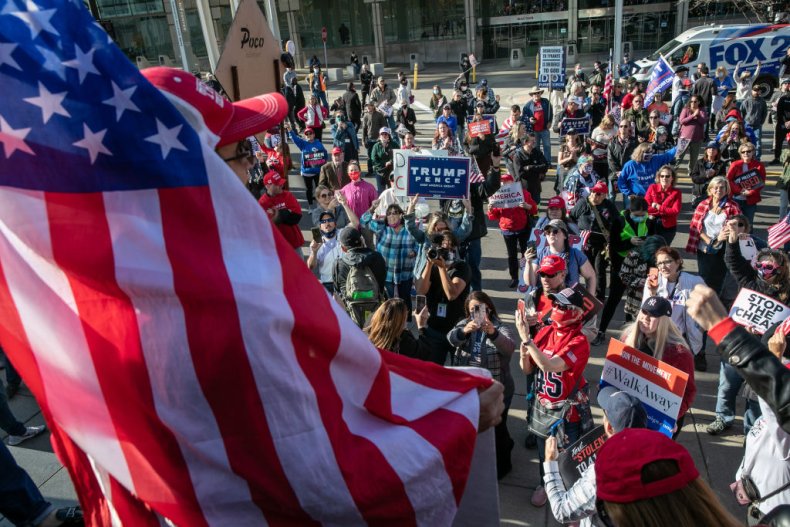 Trump supporters in Detroit