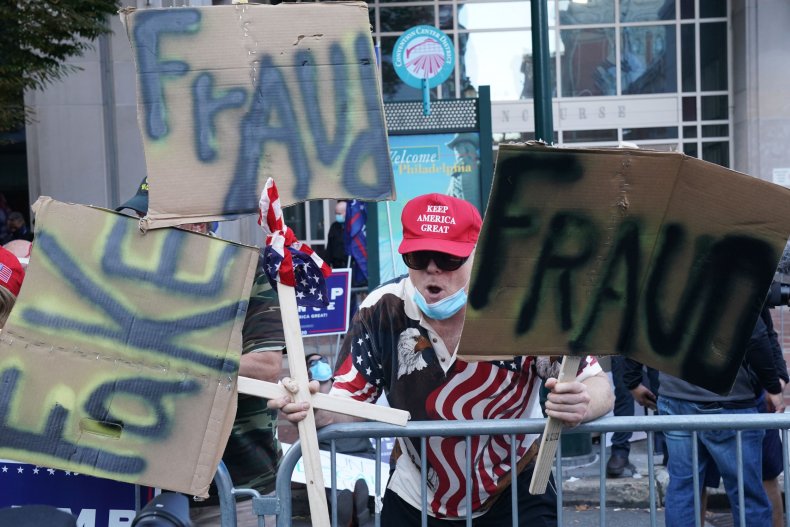 trump supporter philadelphia election fraud
