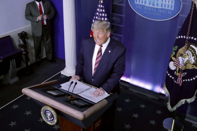Trump Speaks in the Briefing Room