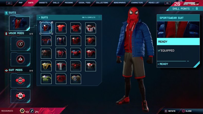 spiderman miles morales sportswear suit