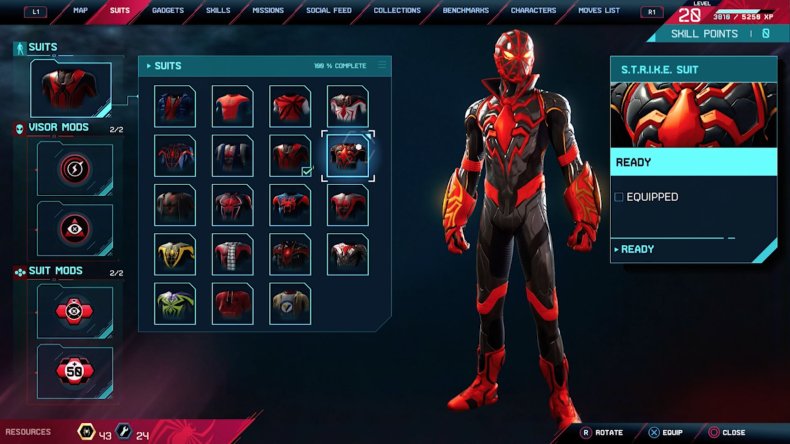 spiderman miles morales strike suit