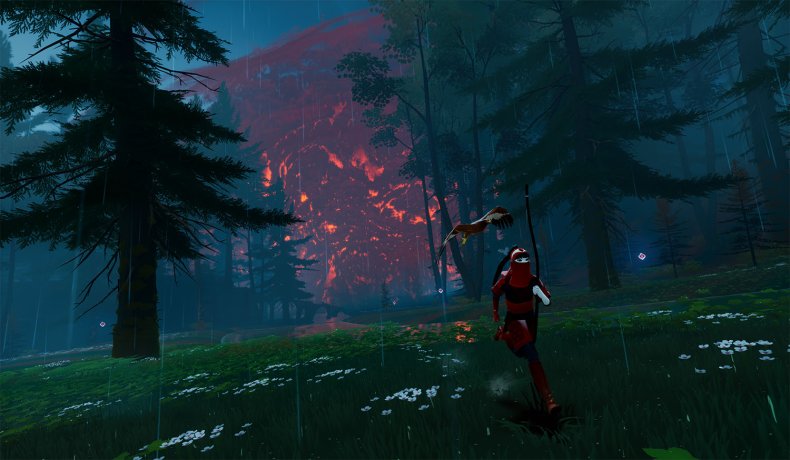 The Pathless PS5 Red Storm looms