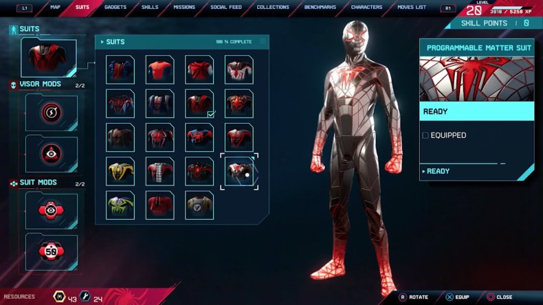 spiderman miles morales programmable matter suit