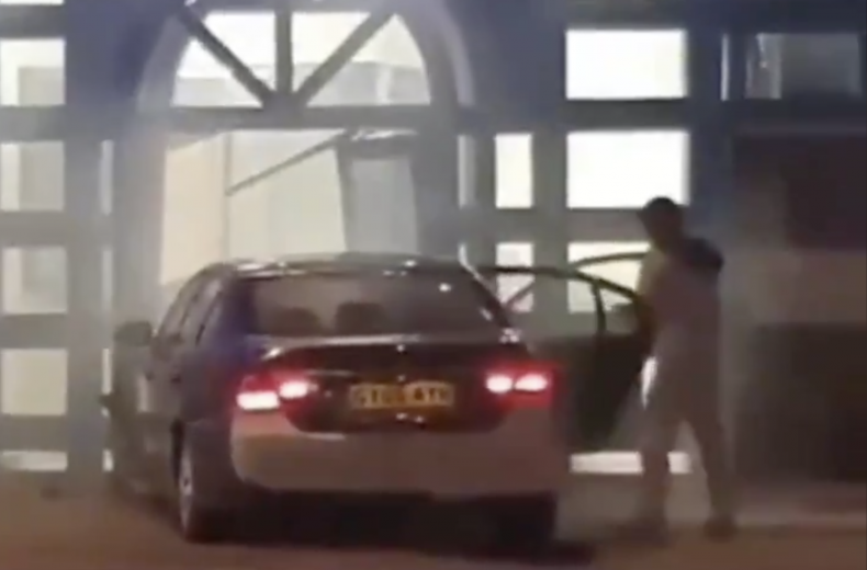 Man crashes into London police station