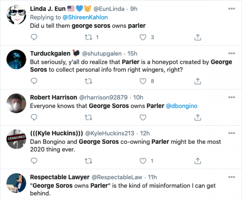 Twitter users on Parler ownership