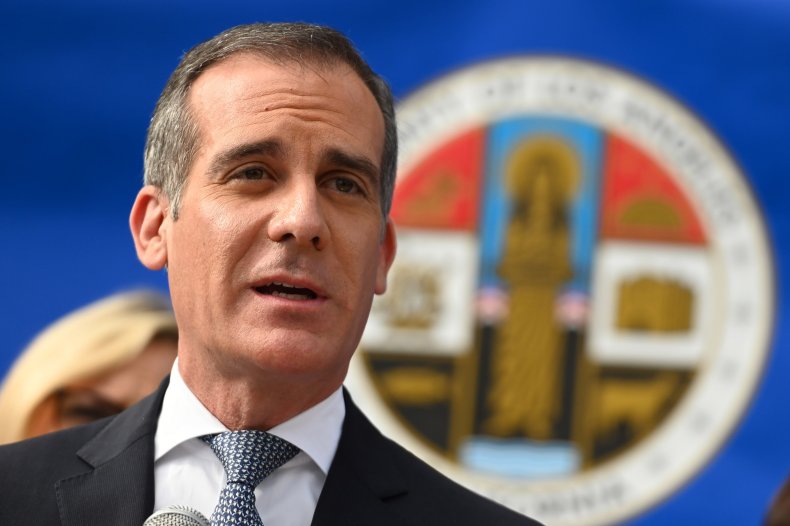 Los Angeles Mayor Eric Garcetti , covid19,coronavirus,getty