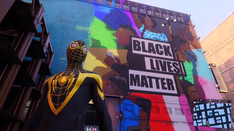 spiderman miles morales black lives matter mural