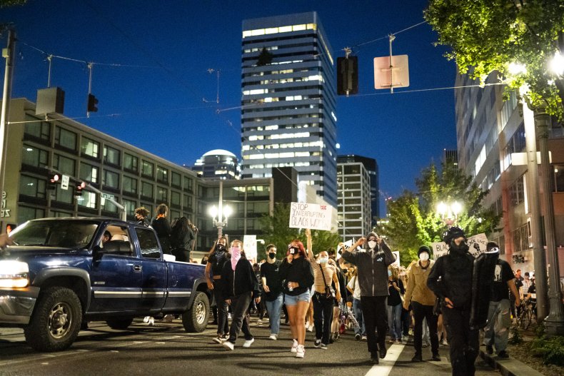 Downtown Portland in August 2020