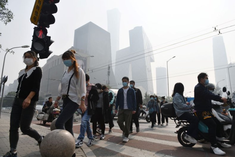 A polluted day in Beijing October 2020