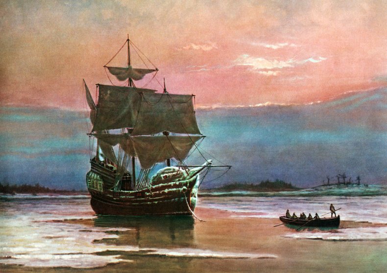 mayflower ship painting