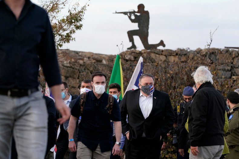 mike, pompeo, syria, israel, golan, heights