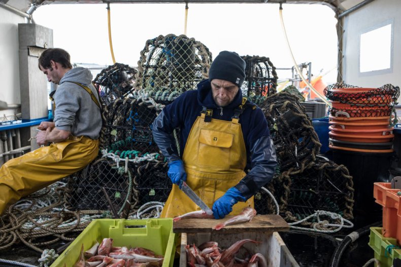 Fishermen near Granville, France