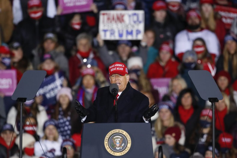 President Trump campaigning in Michigan during election